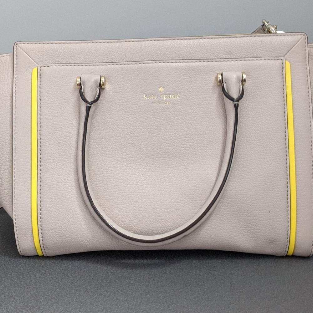 Kate Spade Yellow and Cream handbag